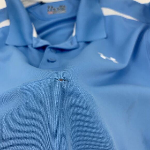 Under Armour Golf Shirt XL Extra Large Short Sleeve Loose Heatgear Polo *READ - Picture 10 of 12